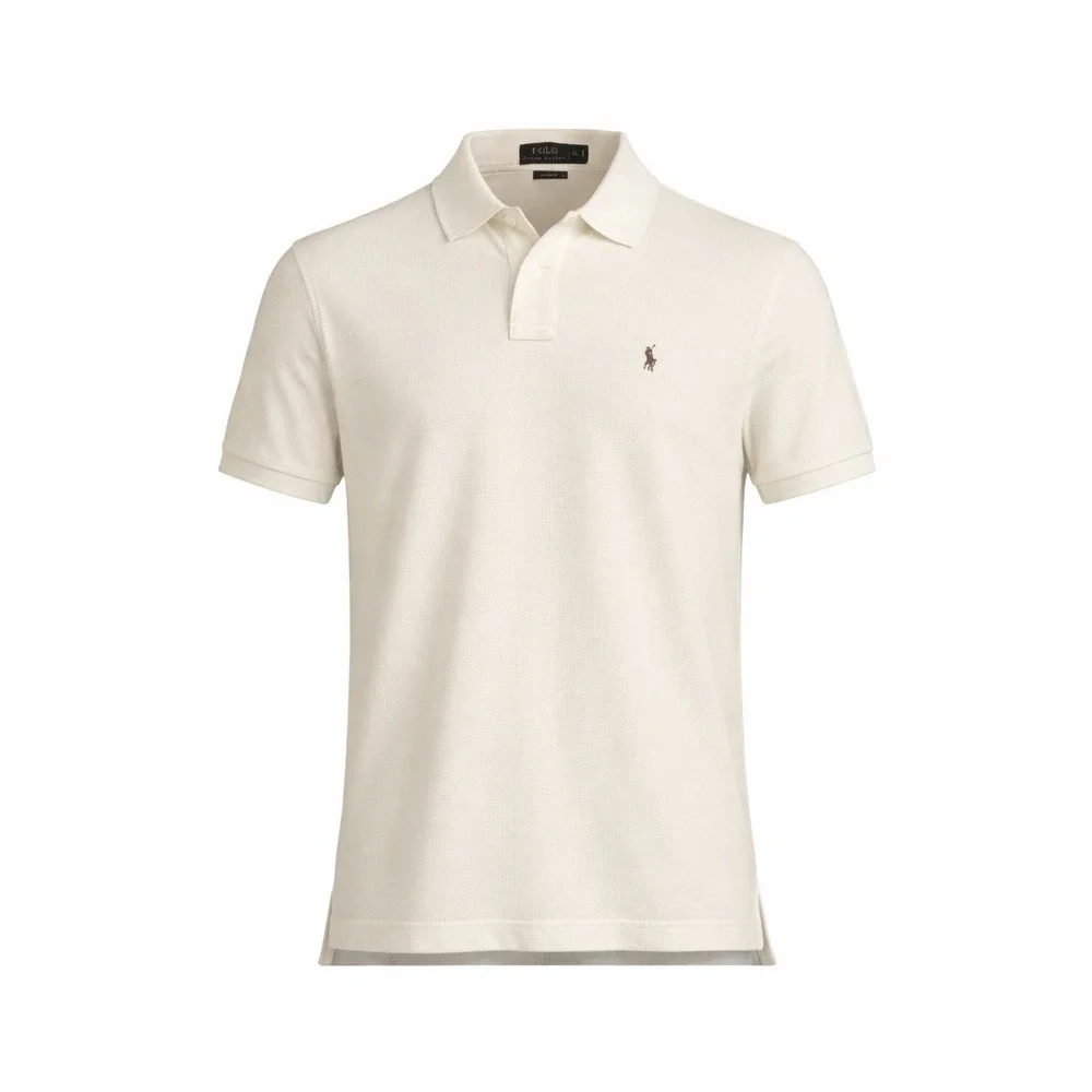 Polo Ralph Lauren Cream Polo Shirt Sz XL Custom Fit Mens Casual Preppy Golf Y2K